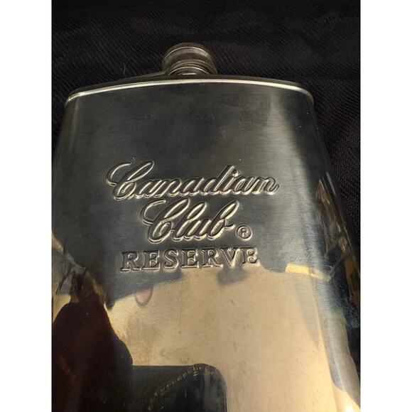 Canadian Club Reserve Vintage Stainless Steele Flask - Picture 6 of 7